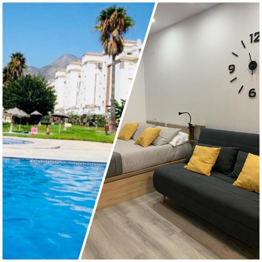 Precioso Estudio Frente Al Mar Con Piscina Benalmádena Buitenkant foto